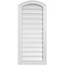 Ekena Millwork Arch Top Surface Mount PVC Gable Vent: Non-Functional, w/2"W x 1-1/2"P Brickmould Frame, 16"W x 34"H GVPAR16X3402SN - alternate 1